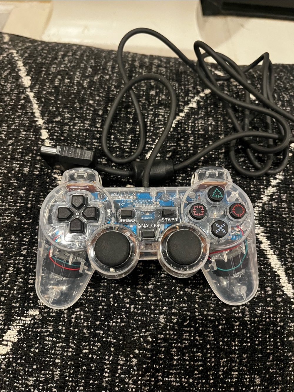 Clear Wired Analog Game Controller - Transparent